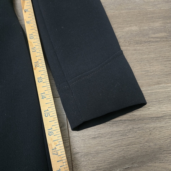 Tahari Black Trench Coat Gold Buttons Military Old Money Preppy Nautical - Picture 10 of 11